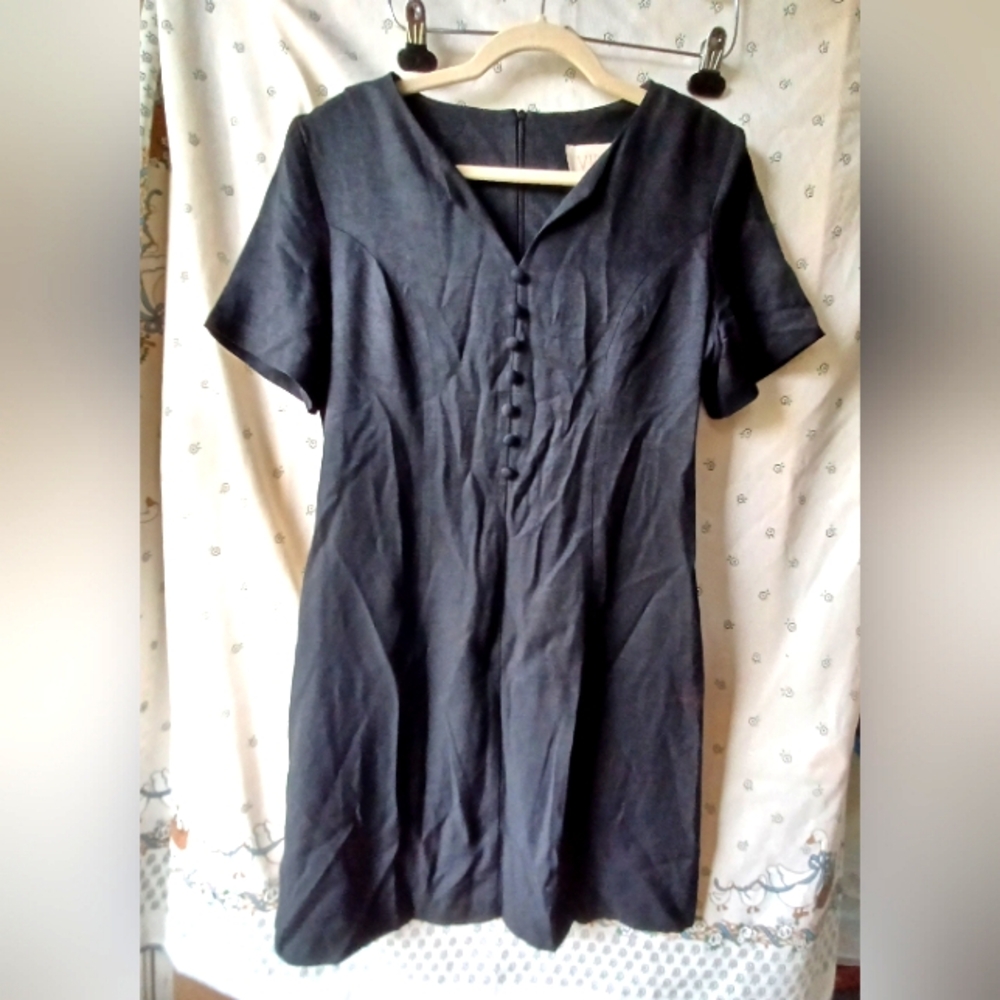 Vintage Black Mini Dress - Picture 1 of 4